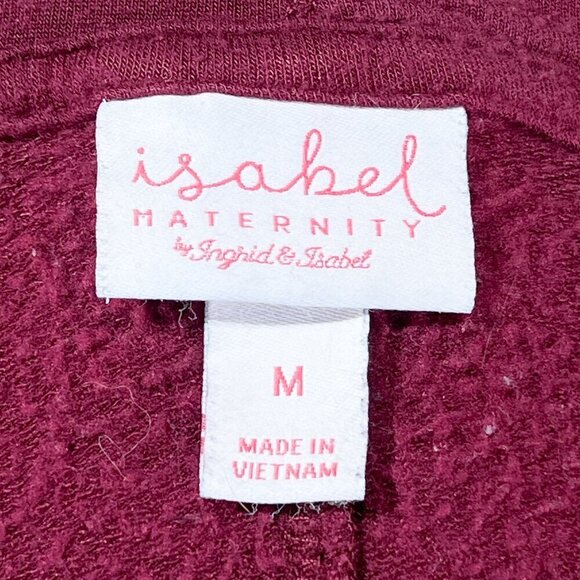 Women's Isabel Long Sleeve Maternity Sweatshirt | Dark Red | Cowl Neck | Medium - Picture 9 of 10